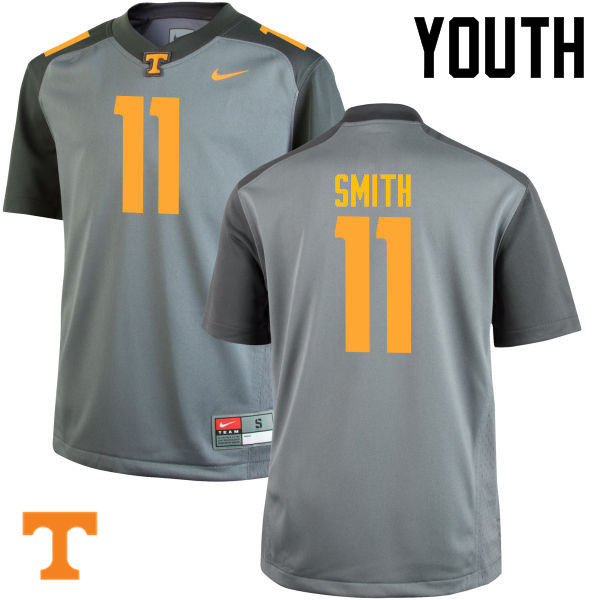 Youth #11 Austin Smith Tennessee Volunteers College Football Jerseys-Gray